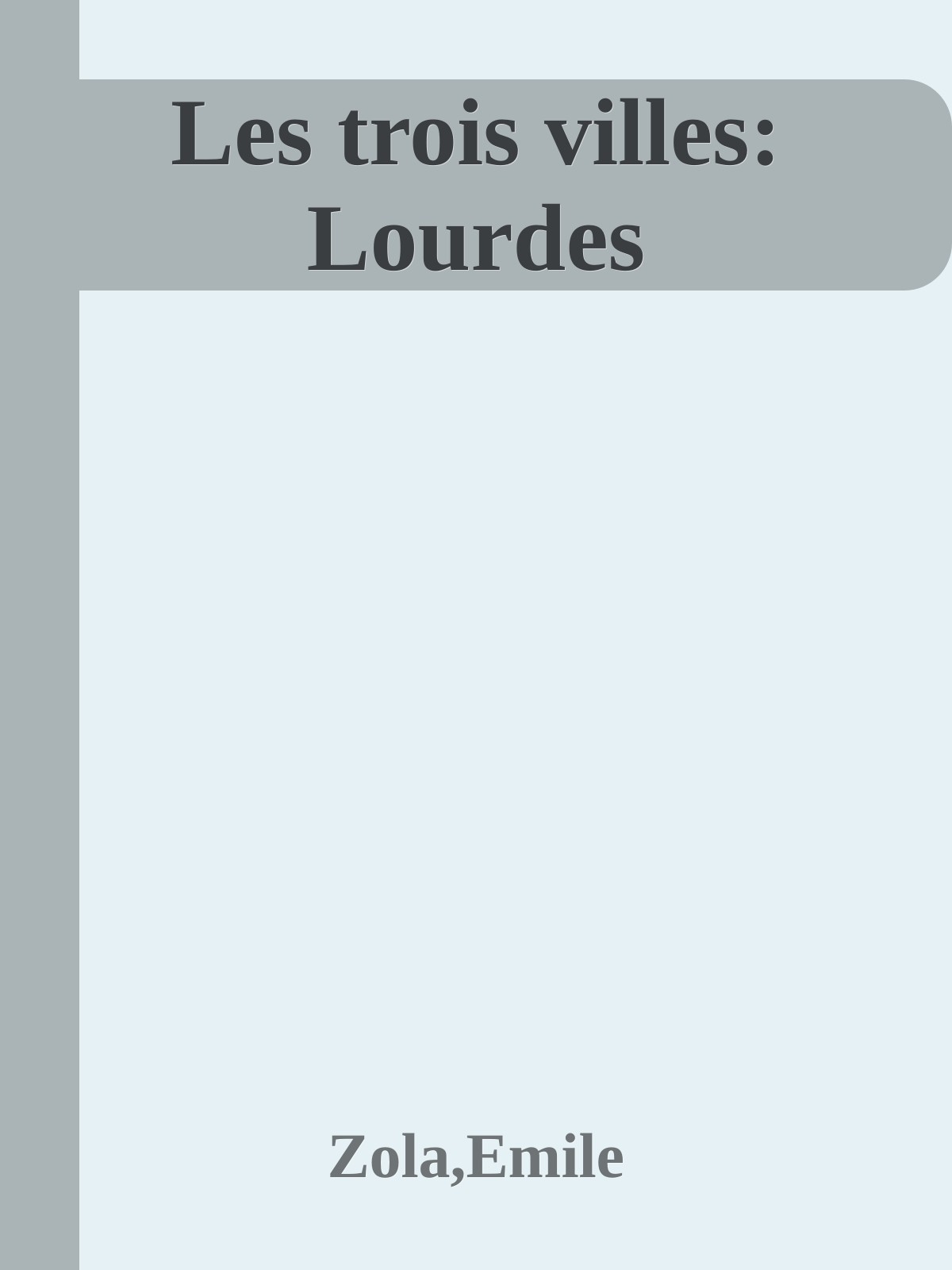Les trois villes: Lourdes