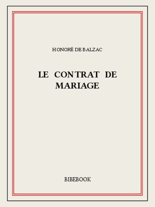 Le contrat de mariage