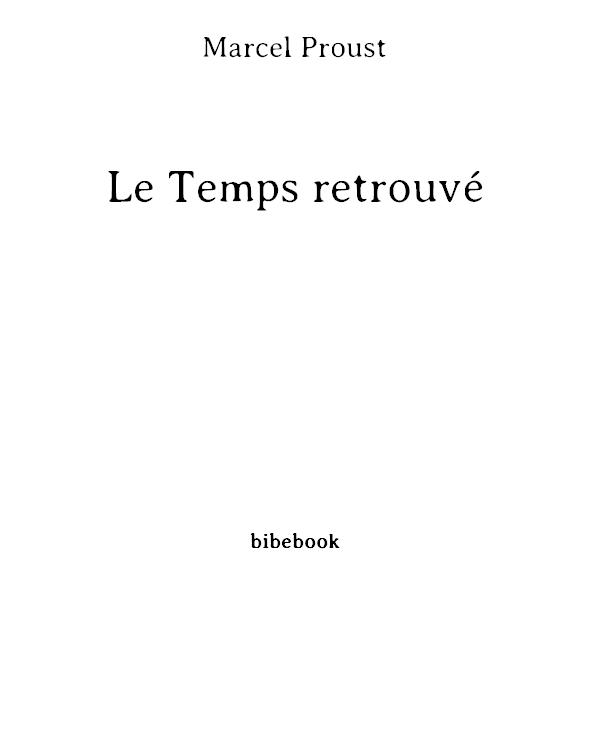 Le Temps retrouvé