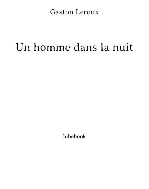 Un homme dans la nuit