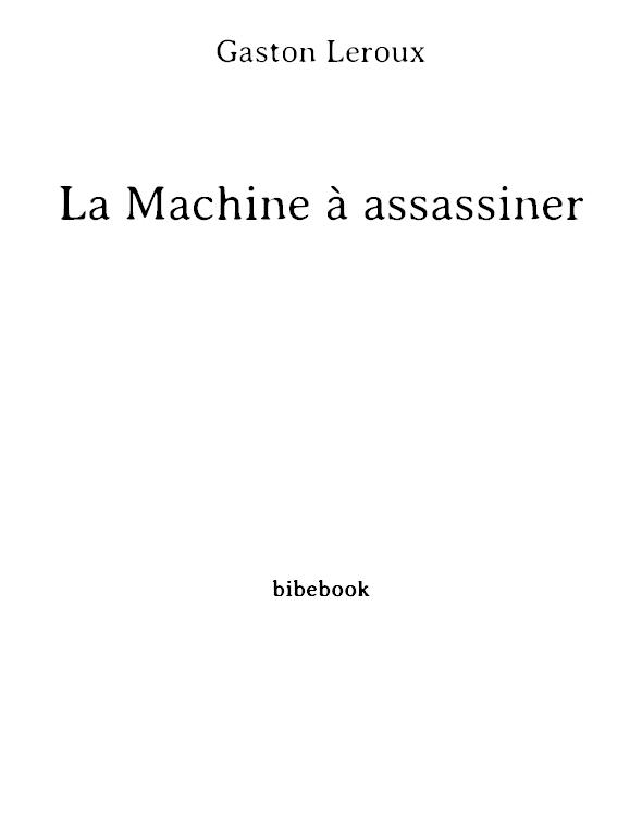 La Machine à assassiner