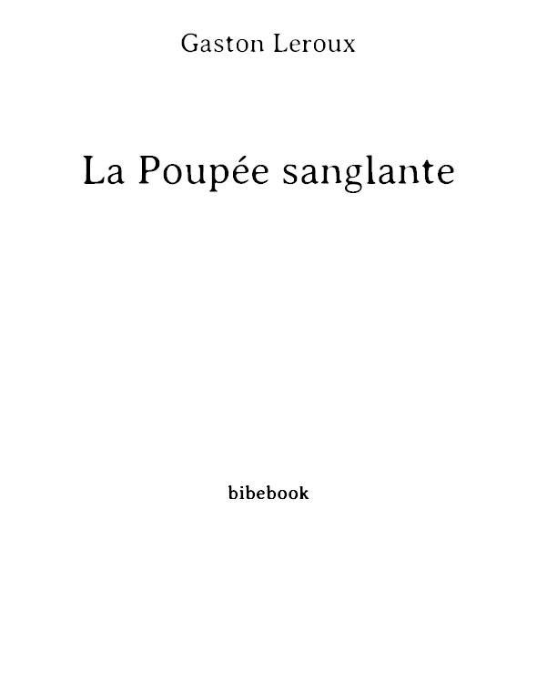 La Poupée sanglante