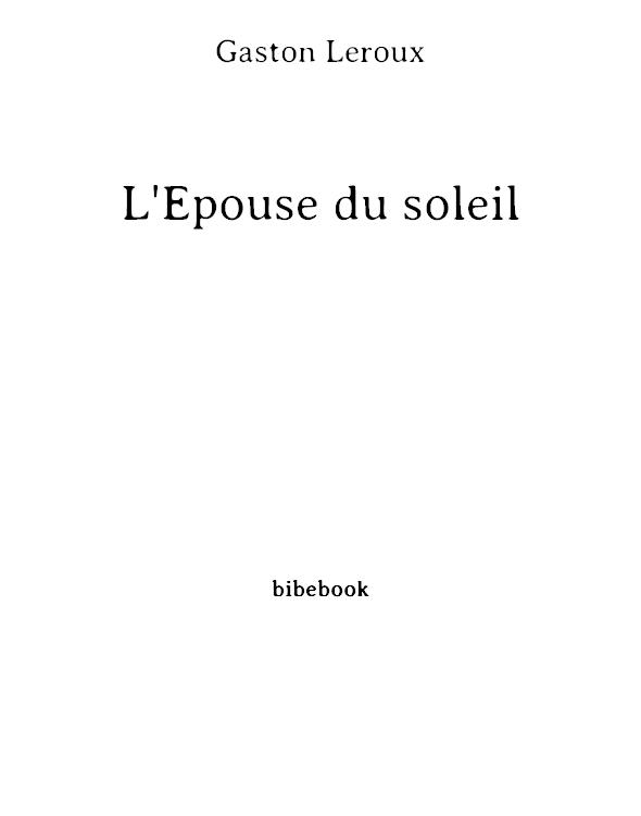 L'Épouse du soleil