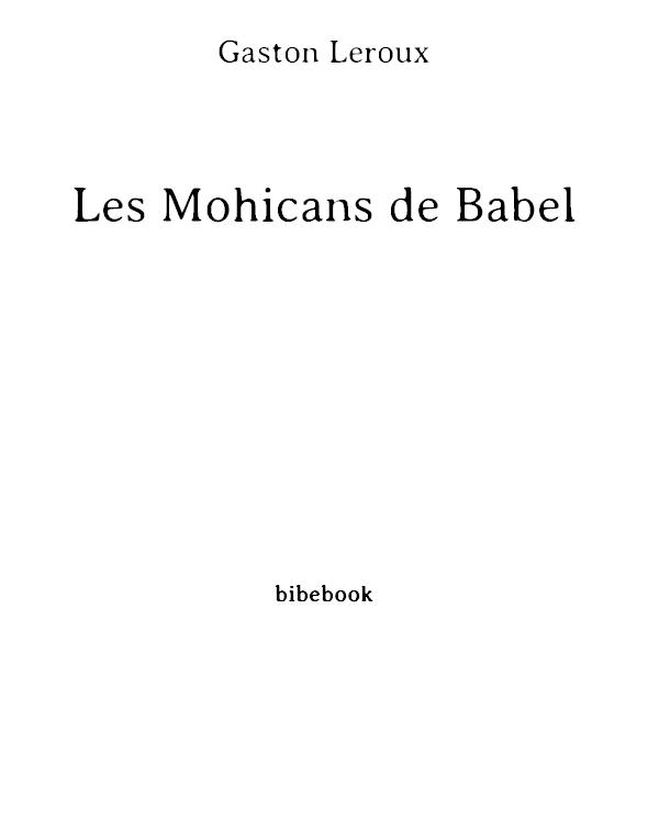 Les Mohicans de Babel