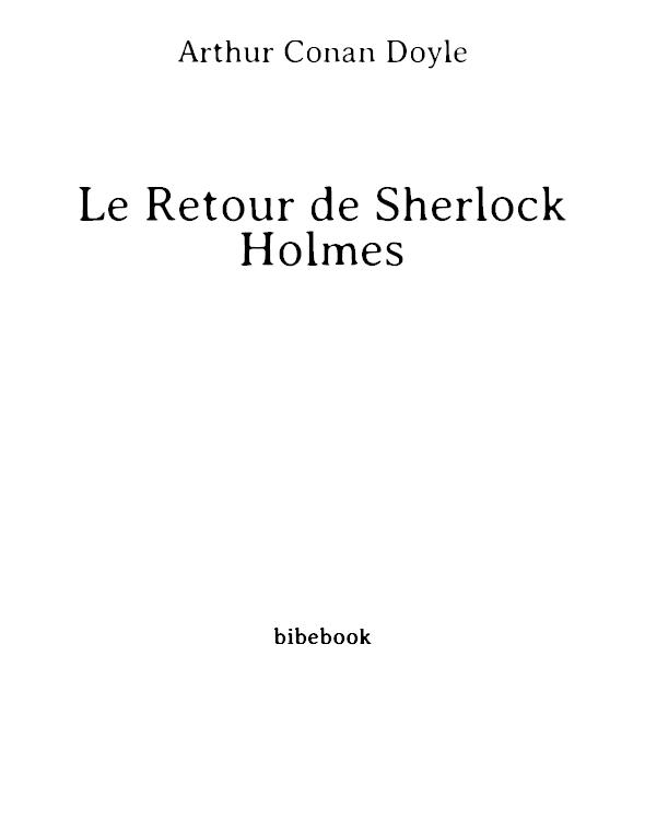 Le Retour de Sherlock Holmes