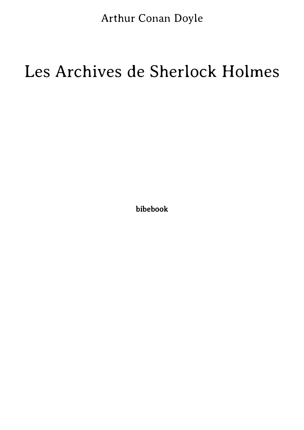 Les Archives de Sherlock Holmes